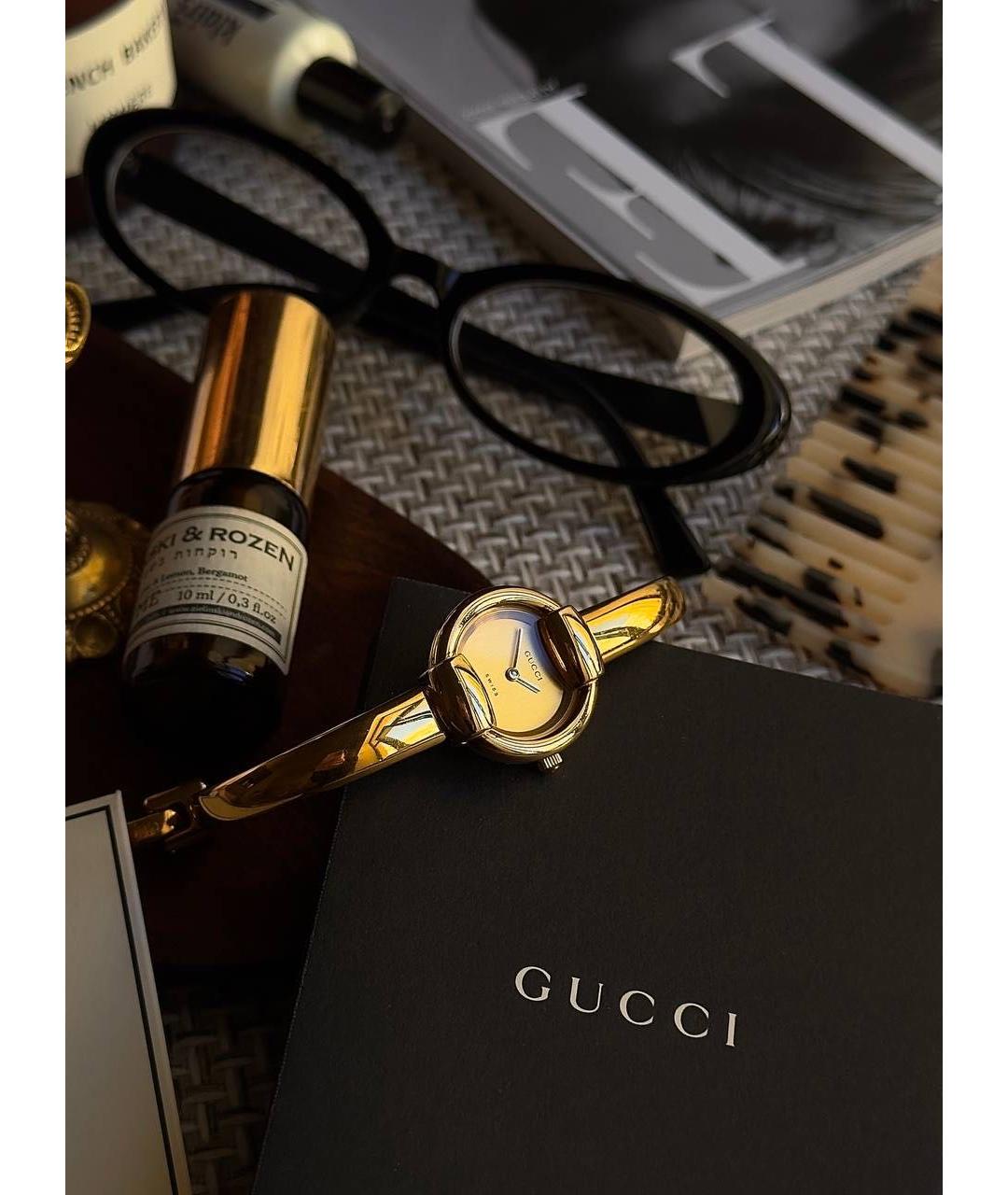 GUCCI Золотые позолоченные часы, фото 2