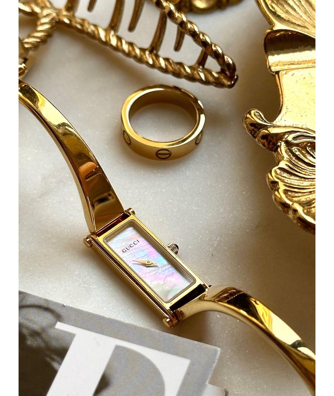 GUCCI Золотые позолоченные часы, фото 4