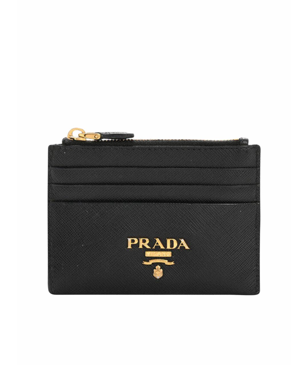 PRADA Черный кожаный кардхолдер, фото 1