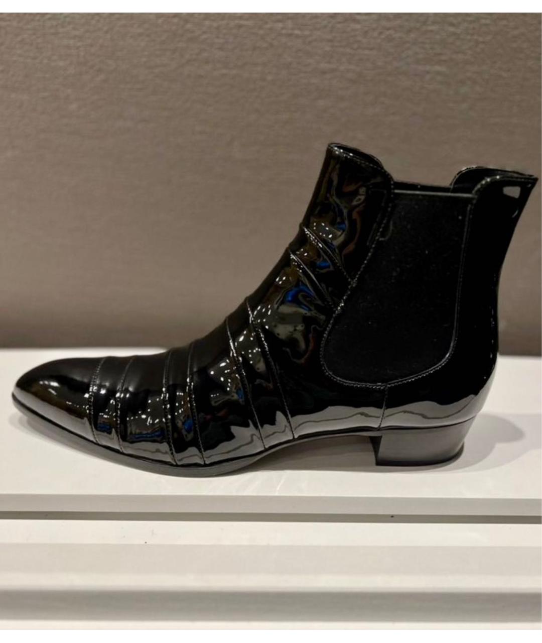 MIU MIU Черные ботильоны из лакированной кожи, фото 2