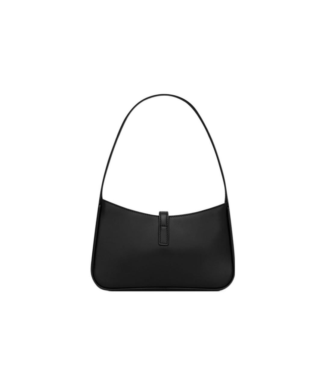SAINT LAURENT Черная кожаная сумка с короткими ручками, фото 3