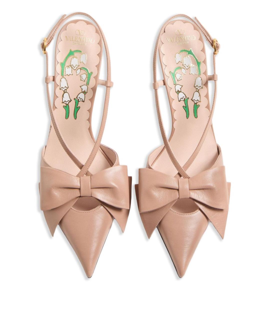 VALENTINO Бежевые кожаные туфли, фото 4