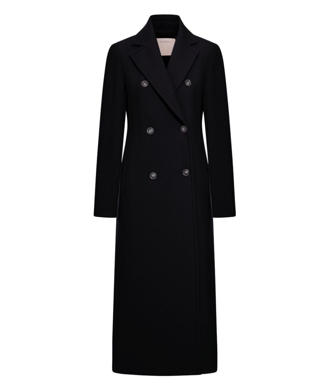 SPORTMAX Черное шерстяное пальто, фото 1