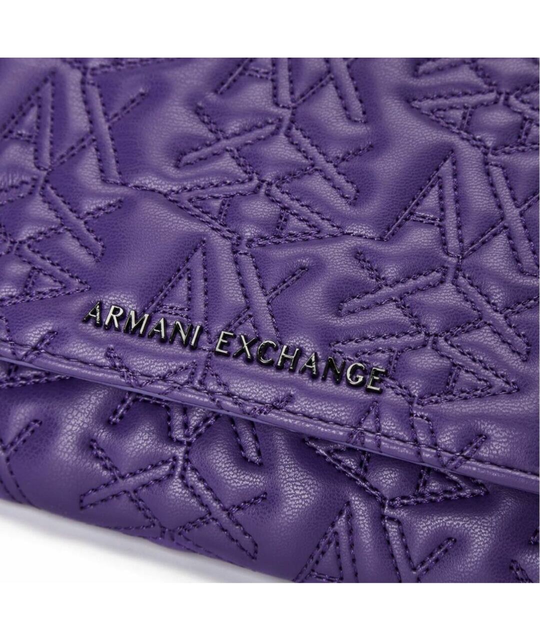 ARMANI EXCHANGE Фиолетовая сумка тоут из искусственной кожи, фото 3