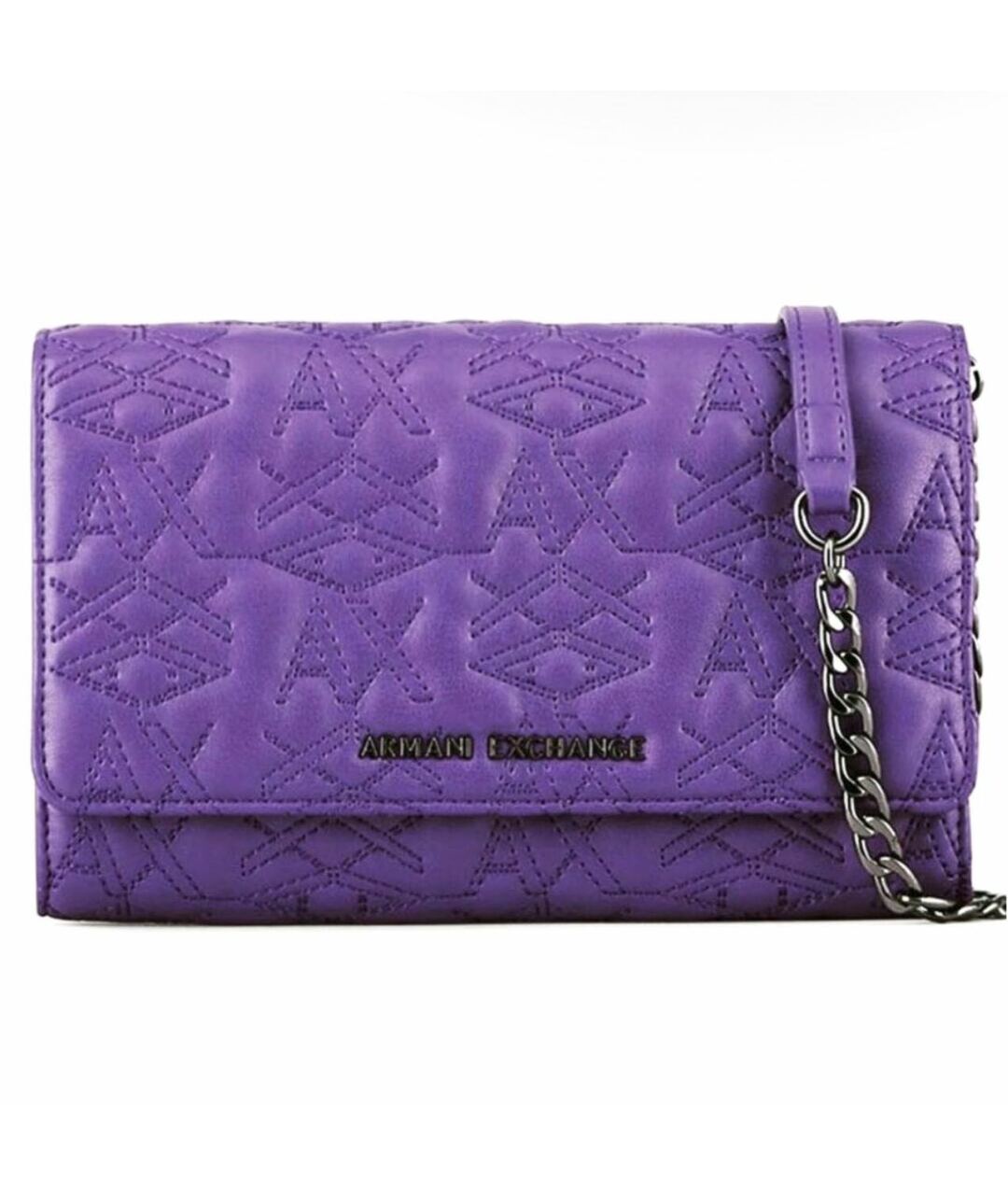 ARMANI EXCHANGE Фиолетовая сумка тоут из искусственной кожи, фото 1
