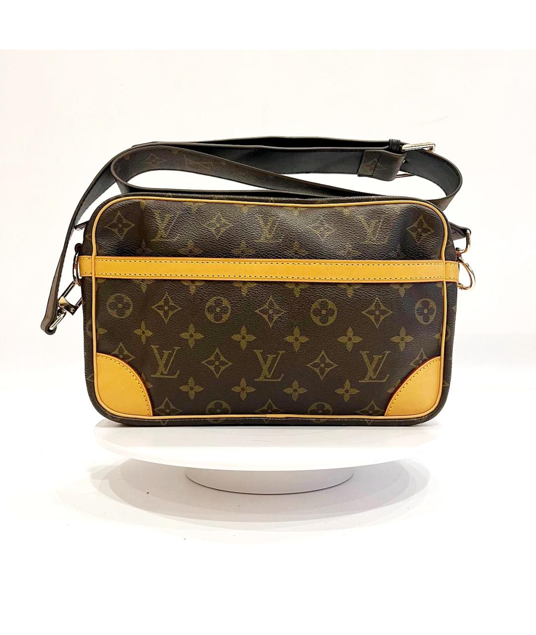 LOUIS VUITTON Коричневая кожаная сумка на плечо, фото 2