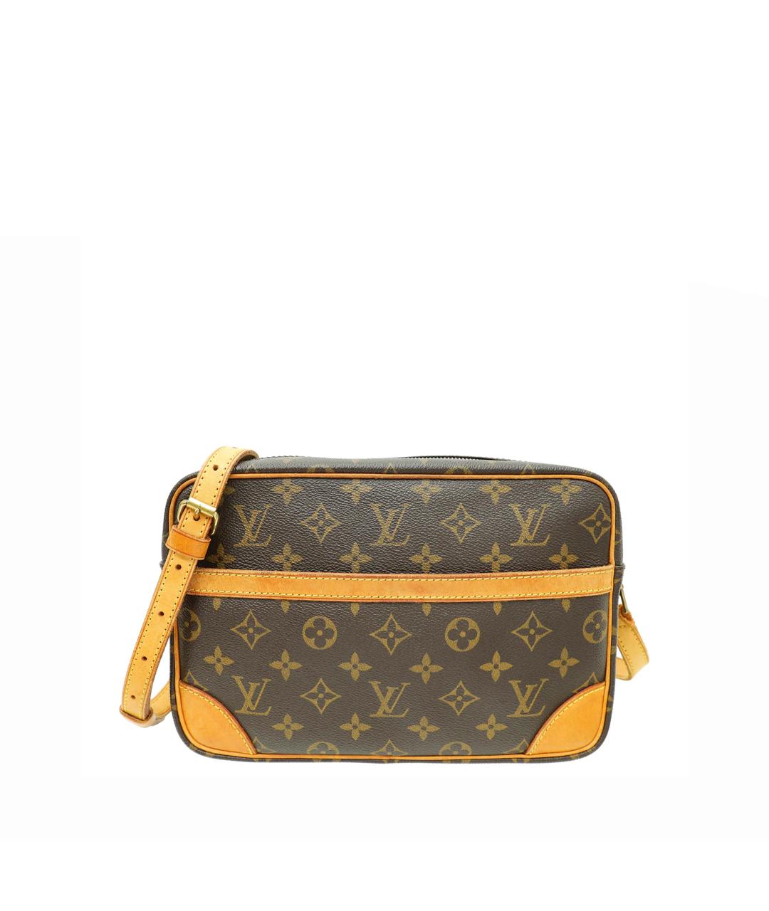 LOUIS VUITTON Коричневая кожаная сумка на плечо, фото 10