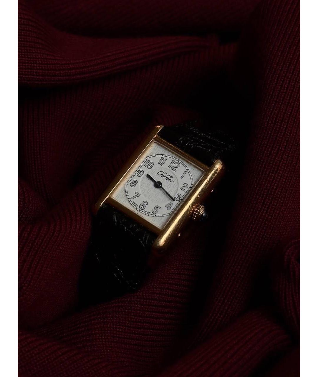 CARTIER Золотые позолоченные часы, фото 3