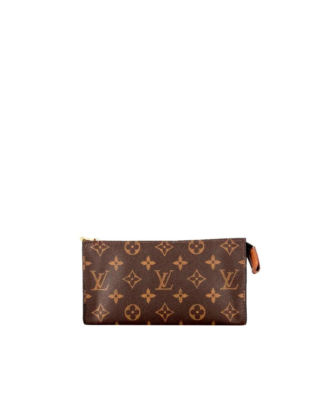 LOUIS VUITTON Коричневый кожаный кошелек, фото 7