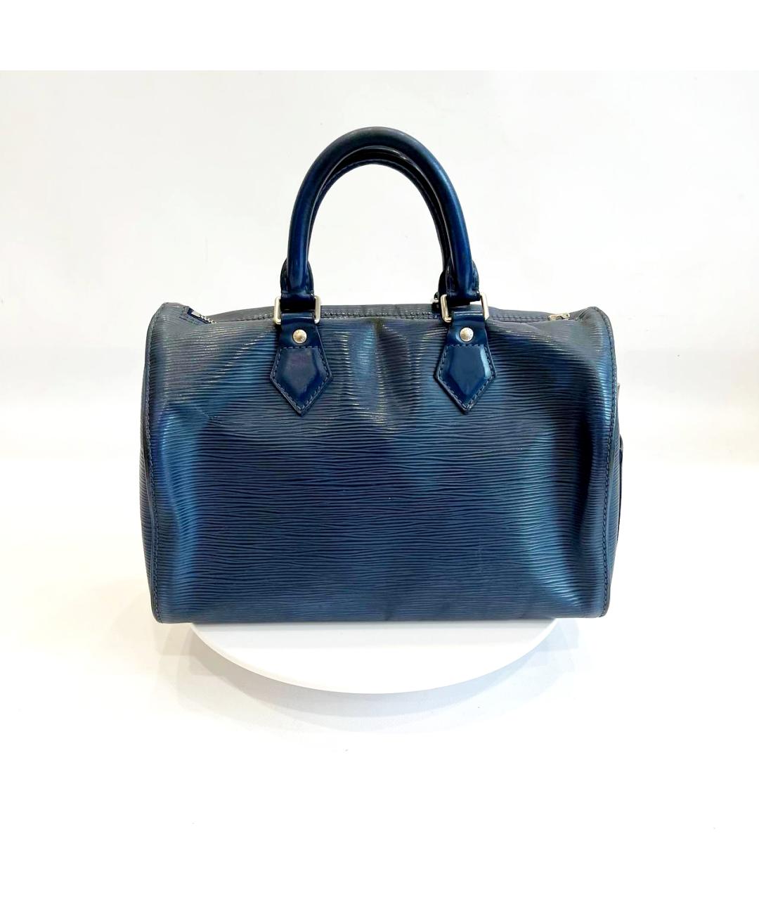 LOUIS VUITTON Синяя кожаная сумка с короткими ручками, фото 3
