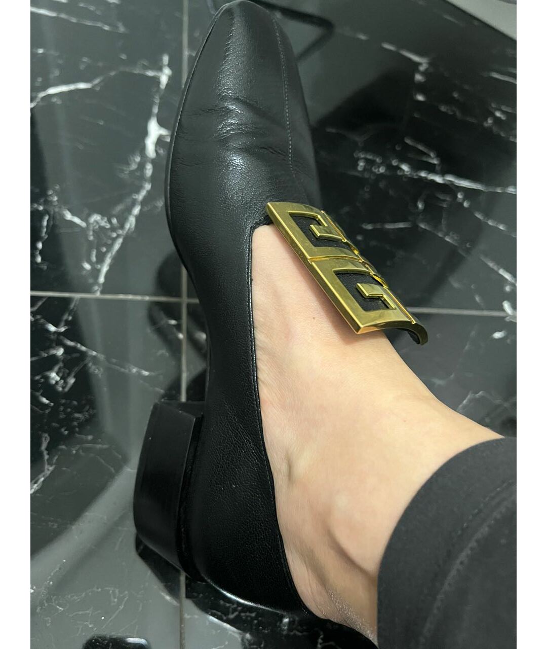 GIVENCHY Черные кожаные туфли, фото 5