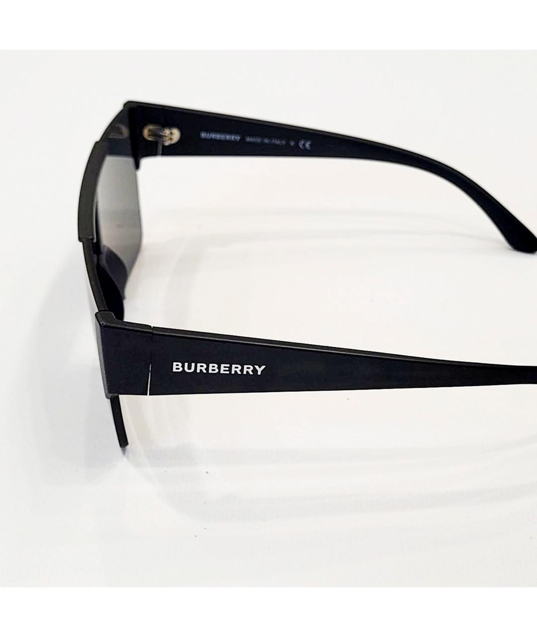 BURBERRY Черные пластиковые солнцезащитные очки, фото 3