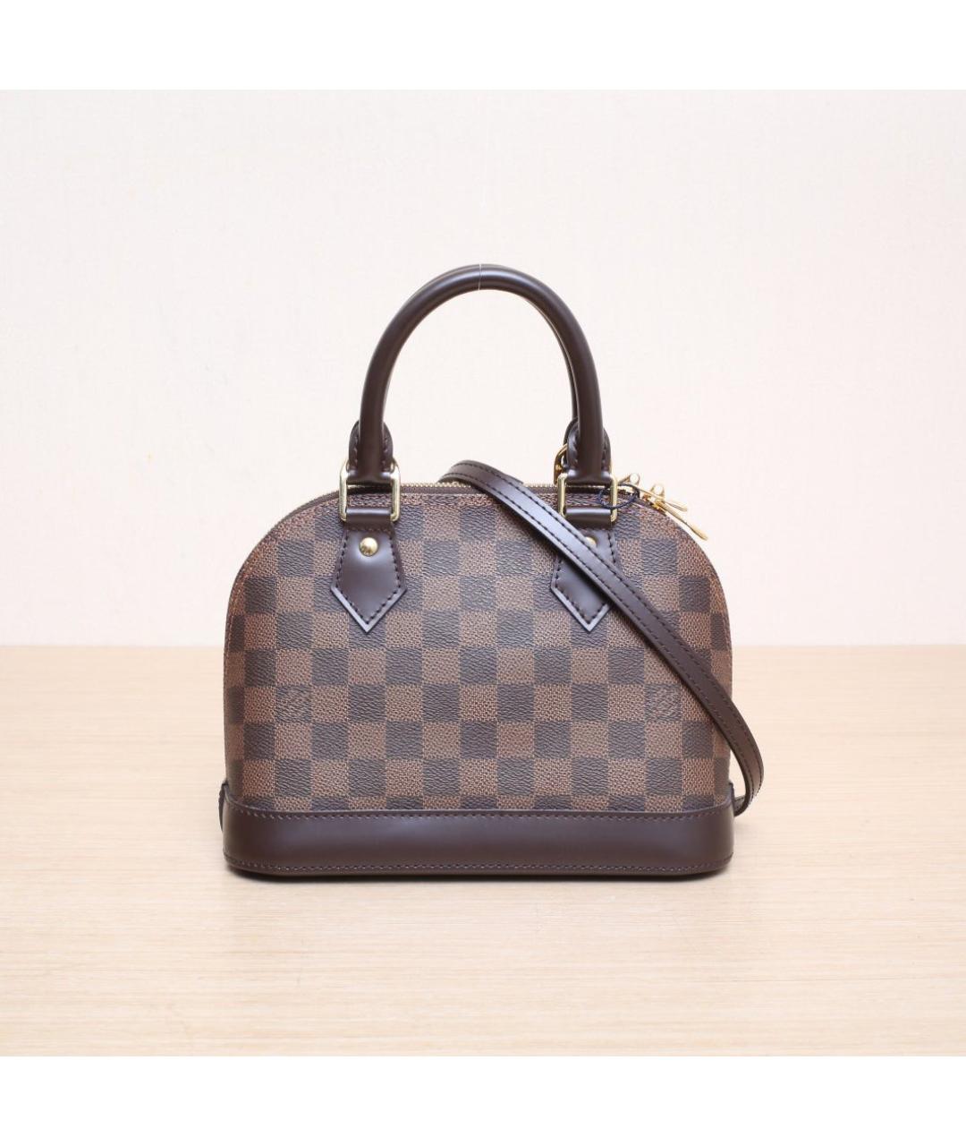 LOUIS VUITTON Коричневая кожаная сумка через плечо, фото 3