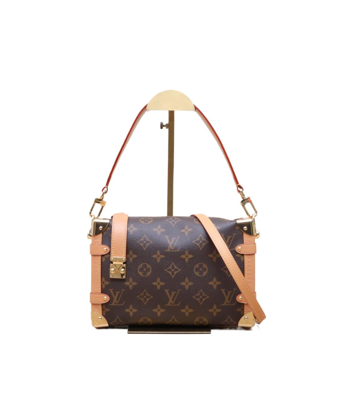 LOUIS VUITTON Коричневая кожаная сумка через плечо, фото 1