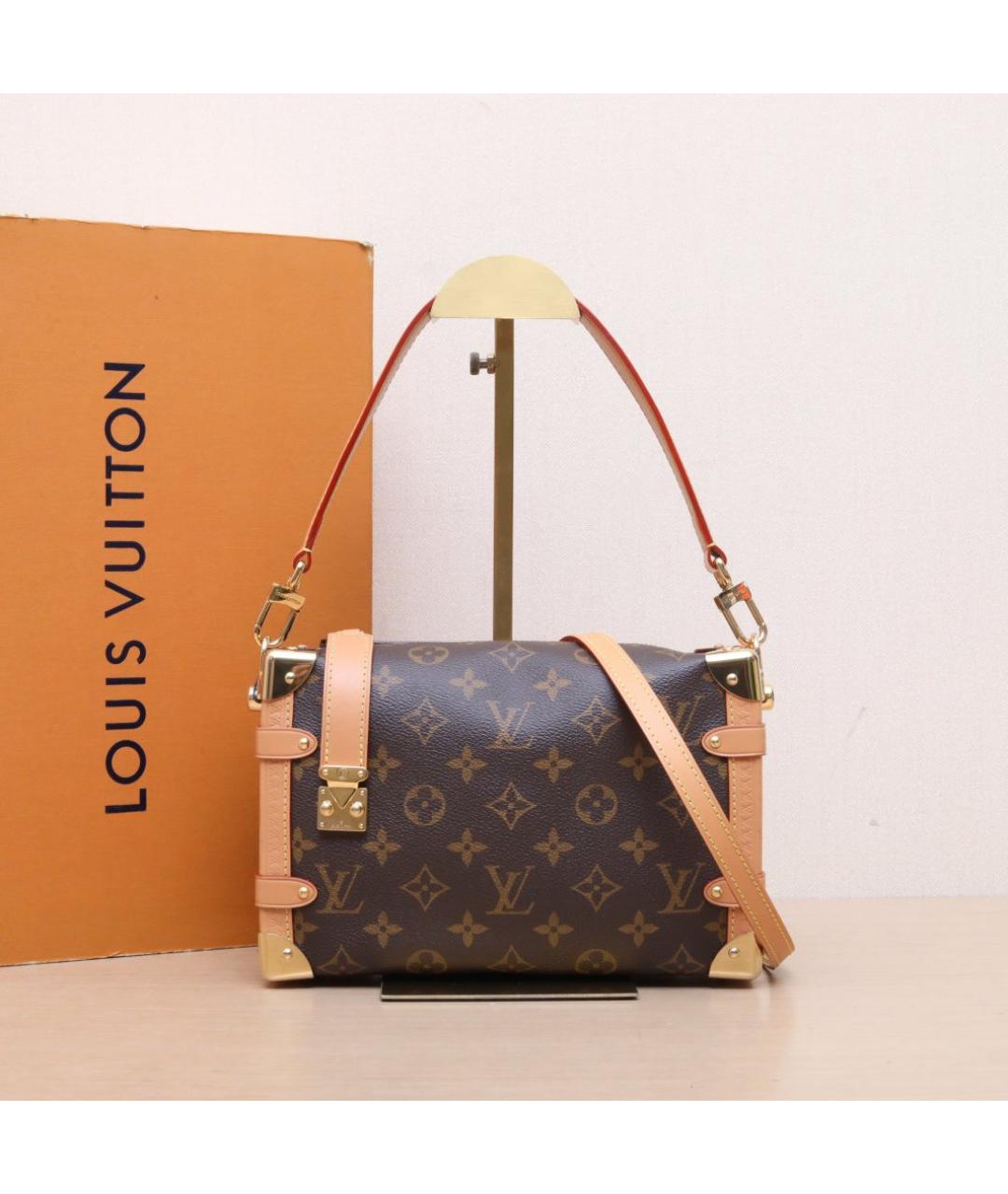 LOUIS VUITTON Коричневая кожаная сумка через плечо, фото 2