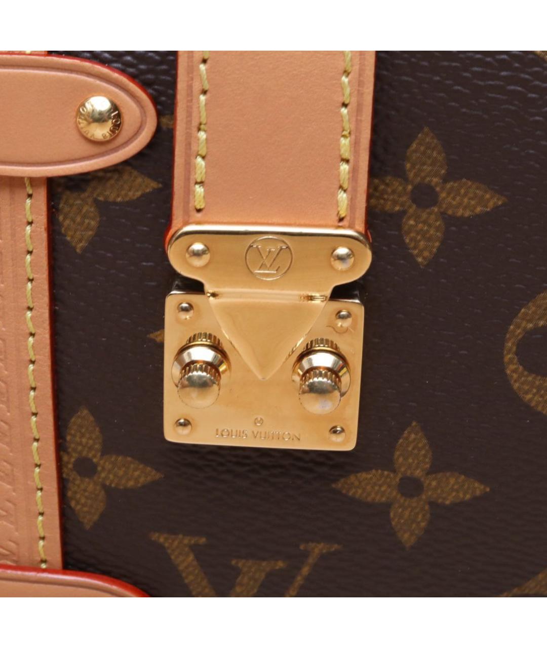 LOUIS VUITTON Коричневая кожаная сумка через плечо, фото 7