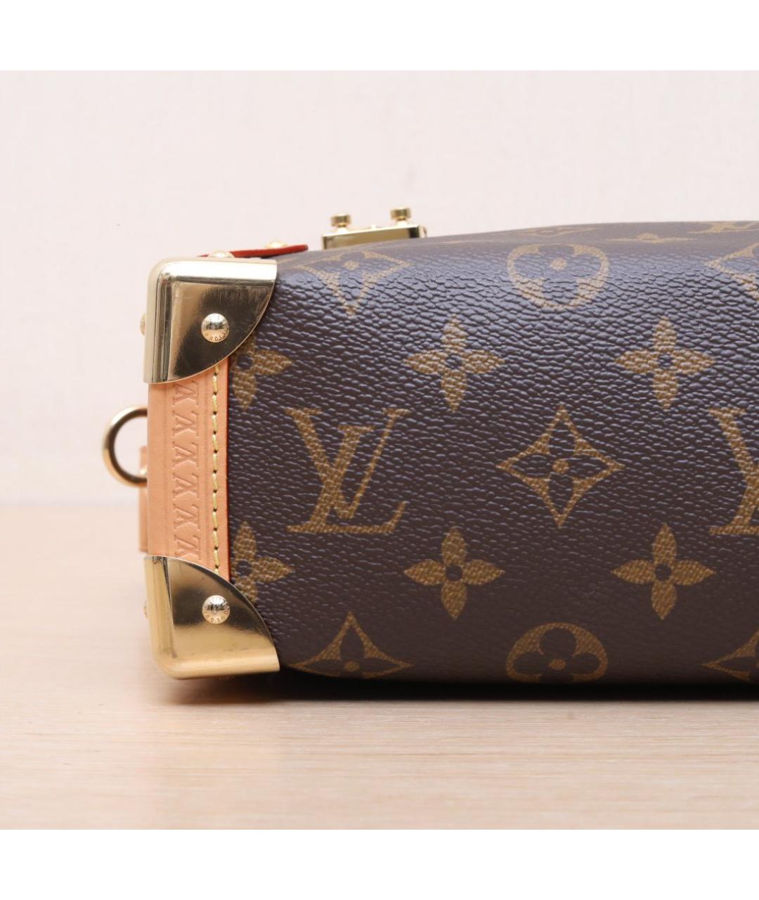 LOUIS VUITTON Коричневая кожаная сумка через плечо, фото 8