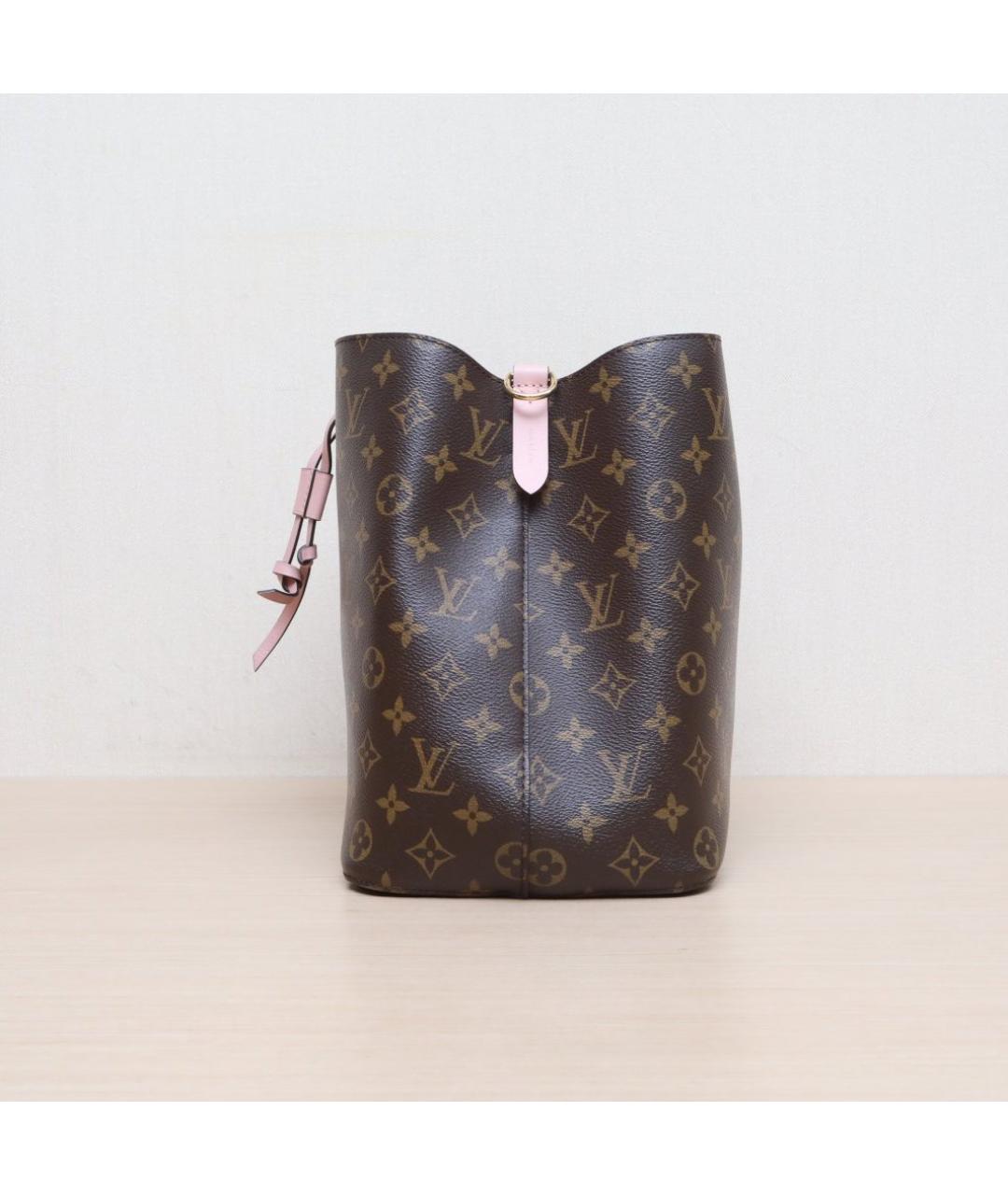 LOUIS VUITTON Коричневая кожаная сумка через плечо, фото 5
