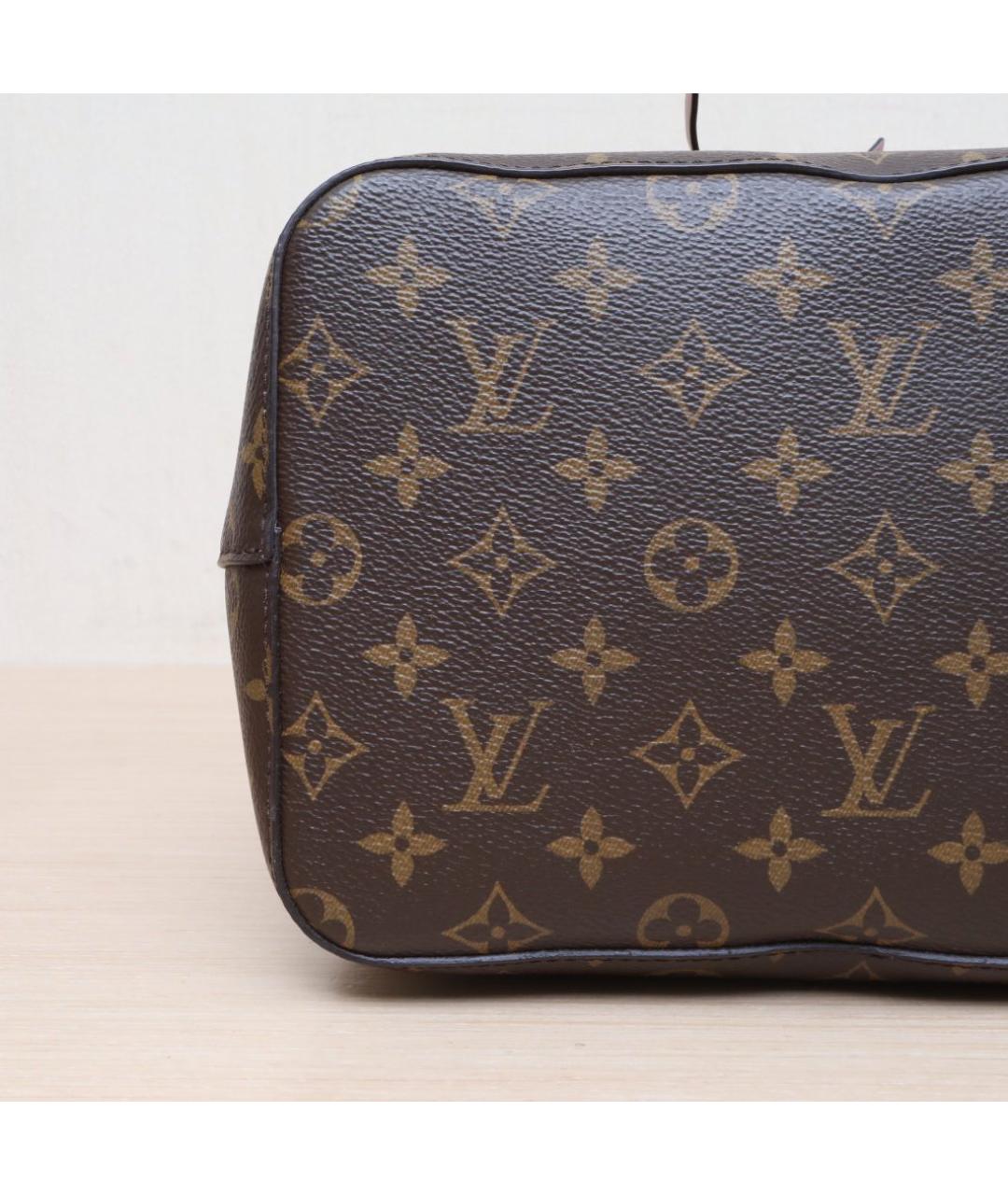 LOUIS VUITTON Коричневая кожаная сумка через плечо, фото 9