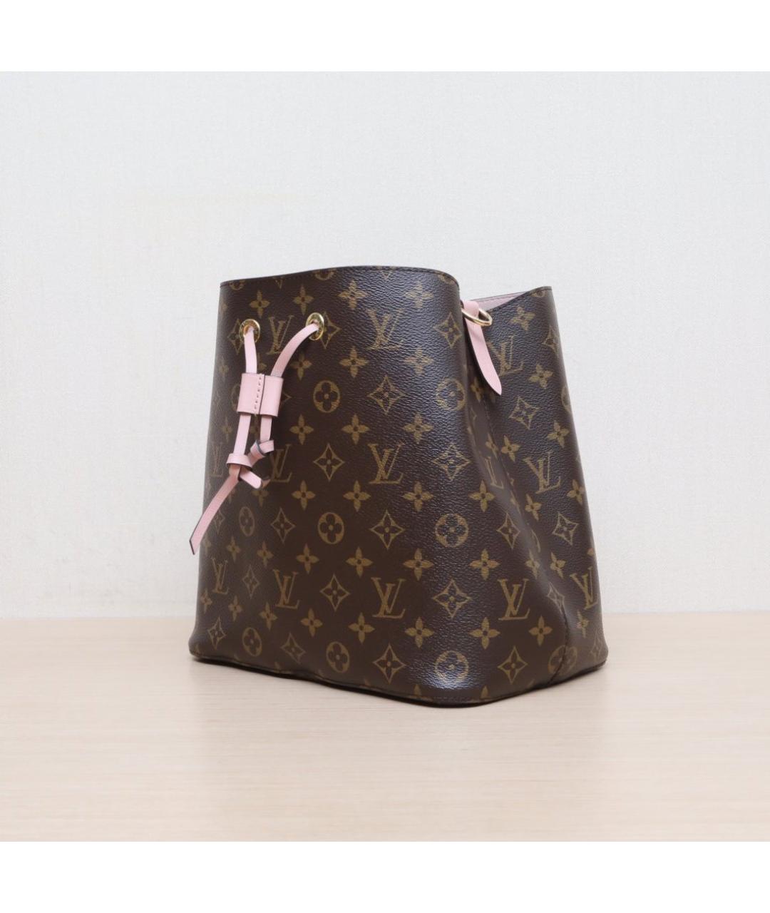 LOUIS VUITTON Коричневая кожаная сумка через плечо, фото 4
