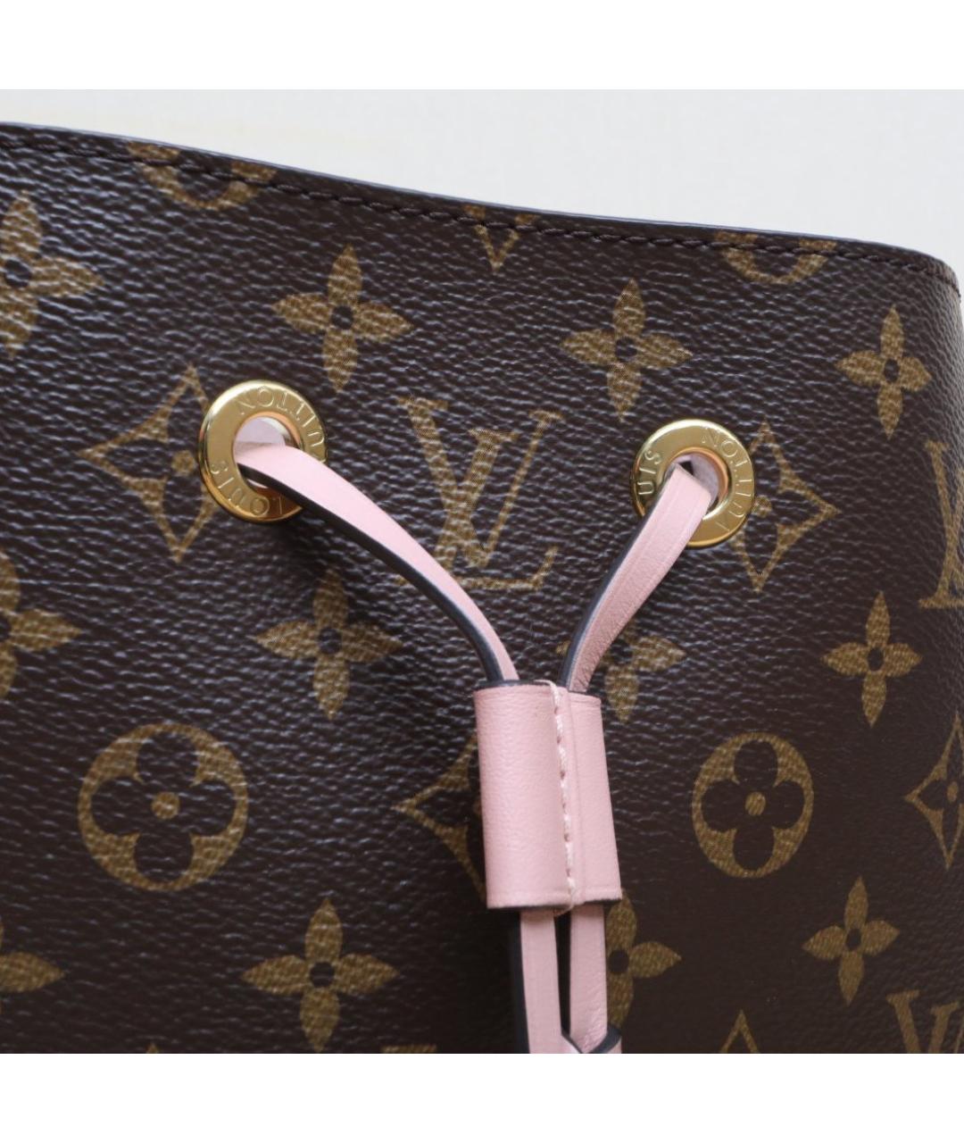 LOUIS VUITTON Коричневая кожаная сумка через плечо, фото 8