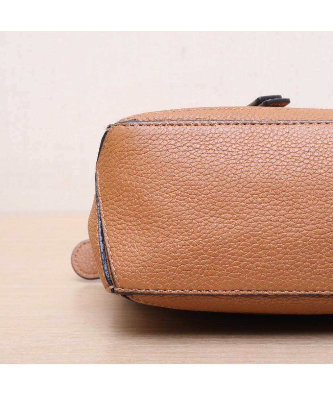 LOEWE Коричневая кожаная сумка через плечо, фото 9