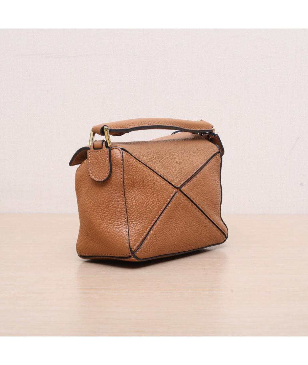 LOEWE Коричневая кожаная сумка через плечо, фото 6