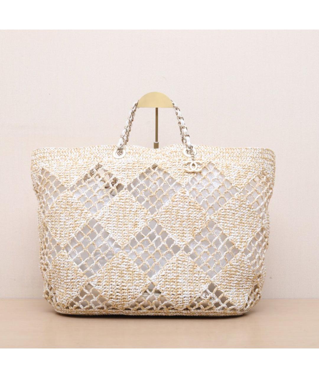 CHANEL Бежевая сумка тоут, фото 3