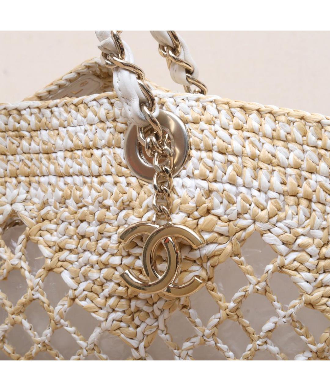 CHANEL Бежевая сумка тоут, фото 8