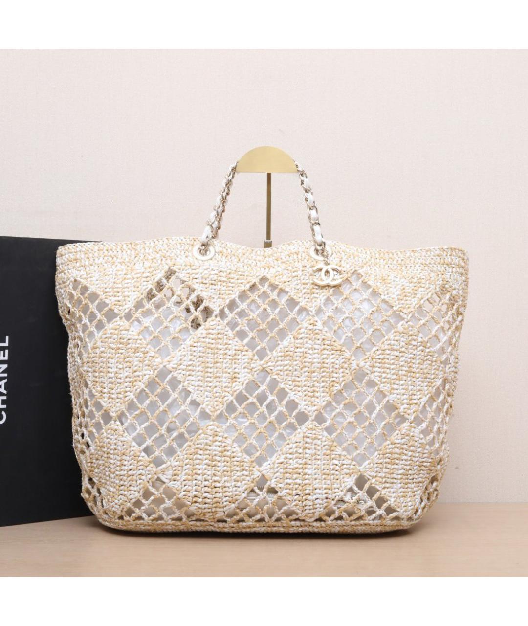 CHANEL Бежевая сумка тоут, фото 2