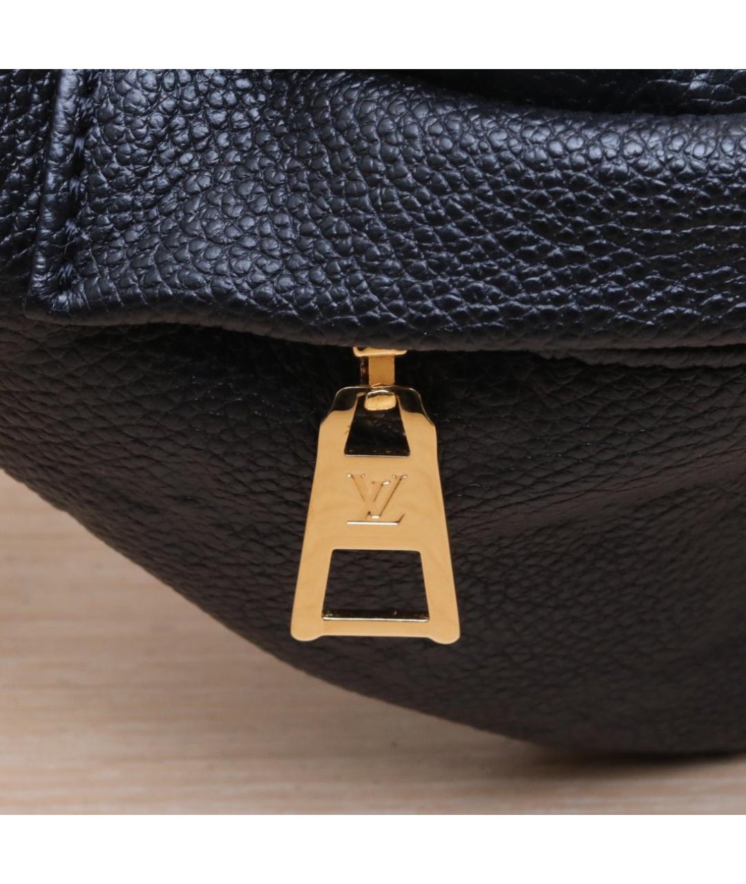 LOUIS VUITTON Черная кожаная поясная сумка, фото 7