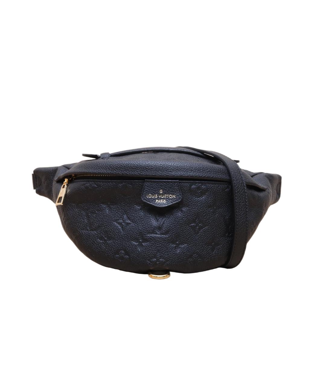 LOUIS VUITTON Черная кожаная поясная сумка, фото 1