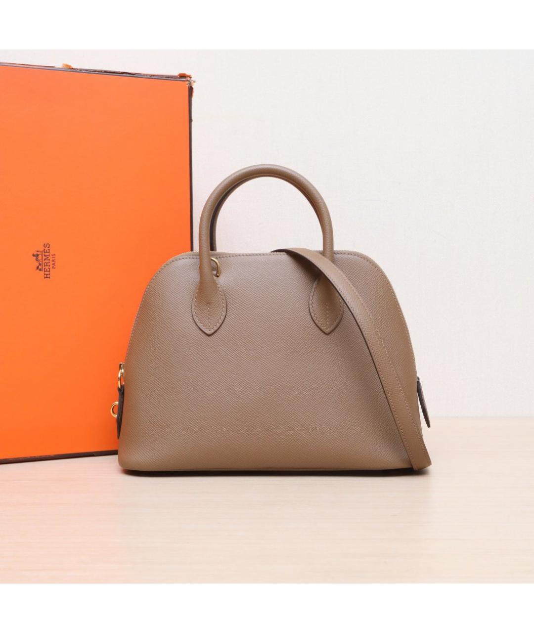 HERMES Коричневая кожаная сумка через плечо, фото 2