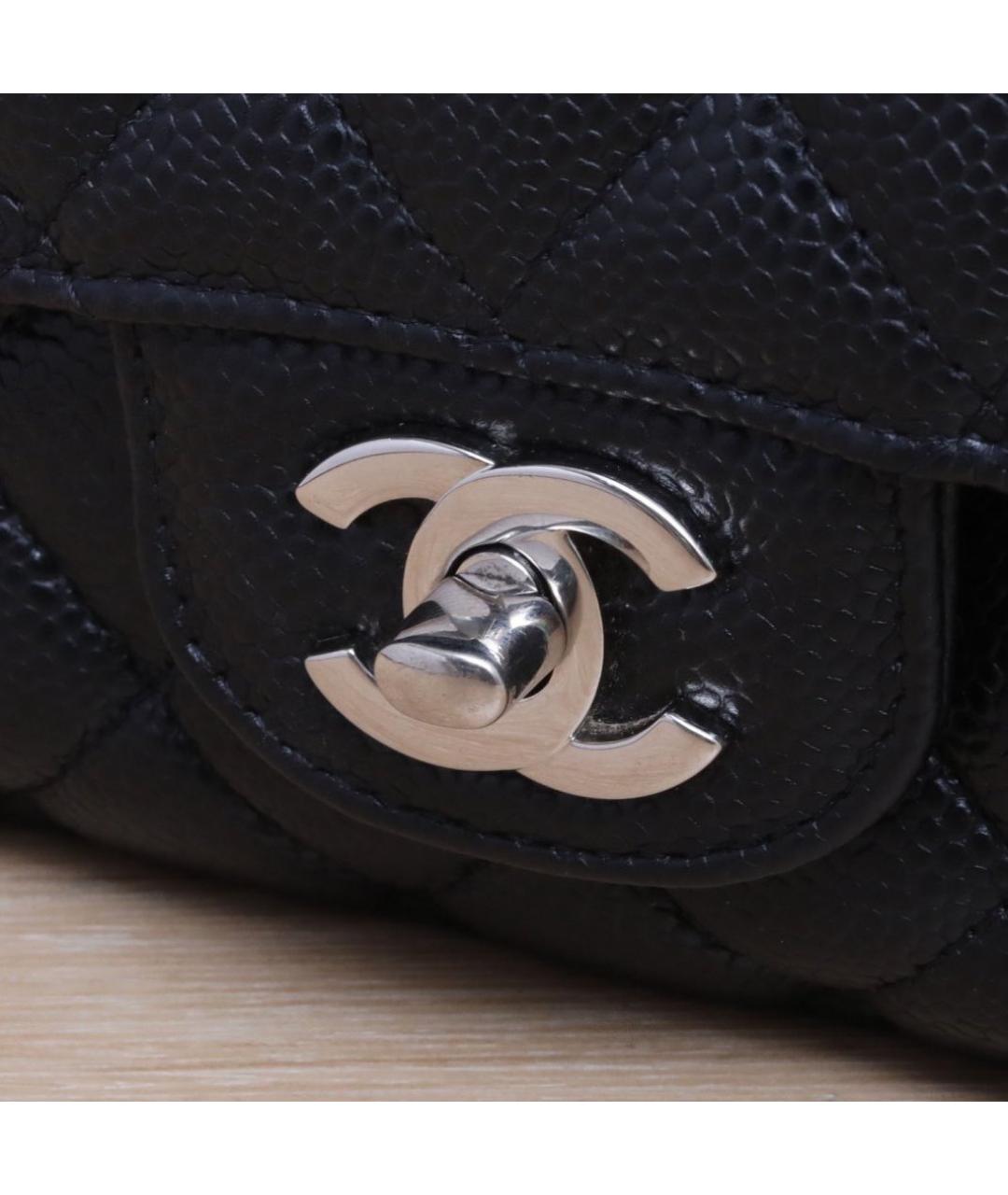 CHANEL Черная кожаная сумка через плечо, фото 8