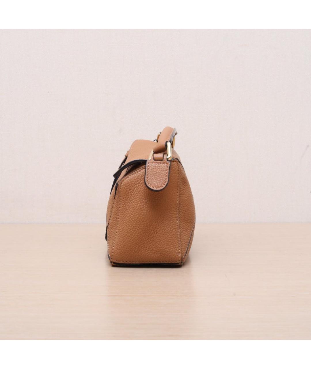 LOEWE Коричневая кожаная сумка через плечо, фото 5