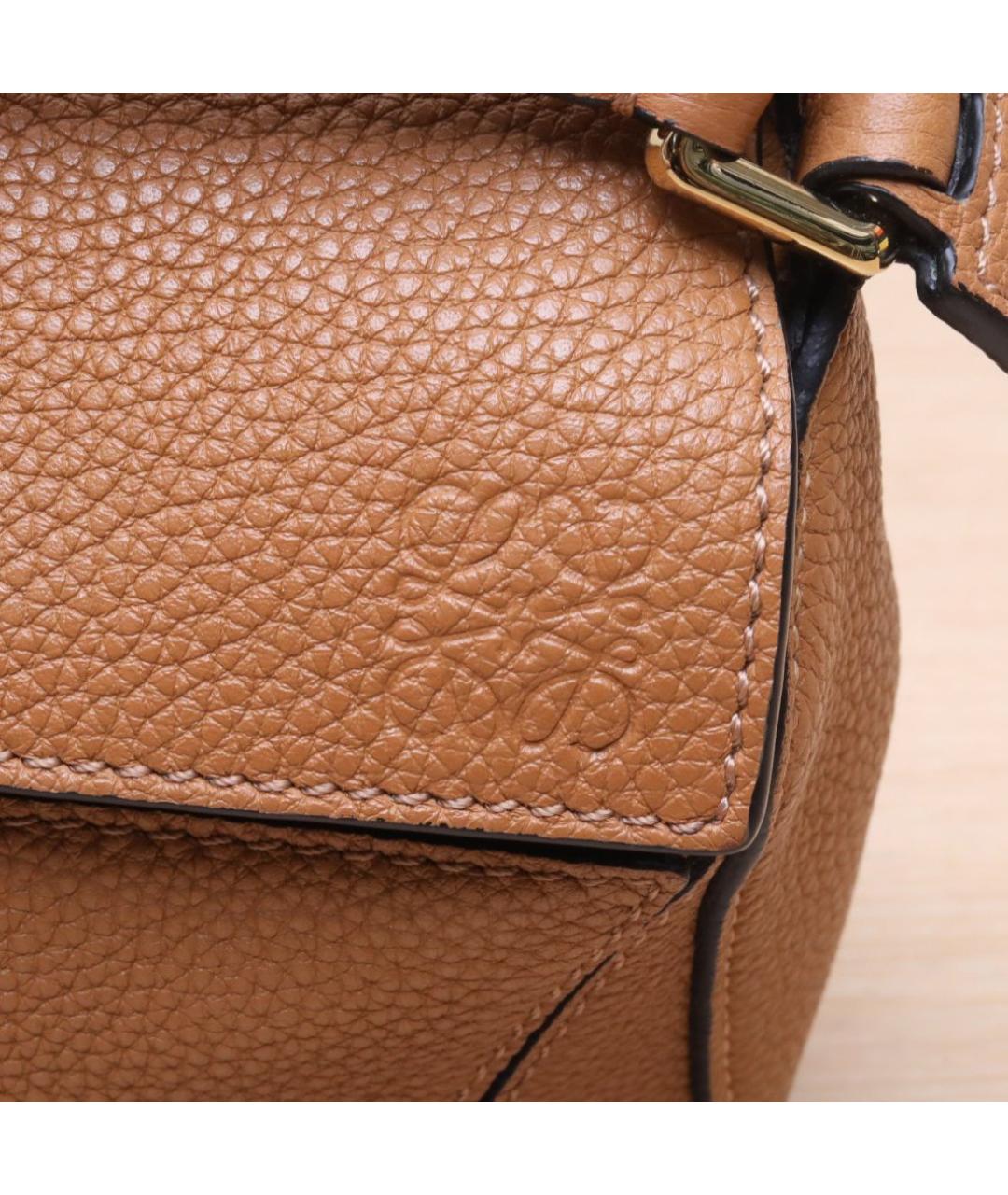 LOEWE Коричневая кожаная сумка через плечо, фото 8