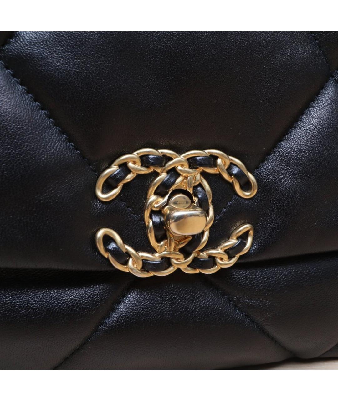 CHANEL Черная кожаная сумка через плечо, фото 8