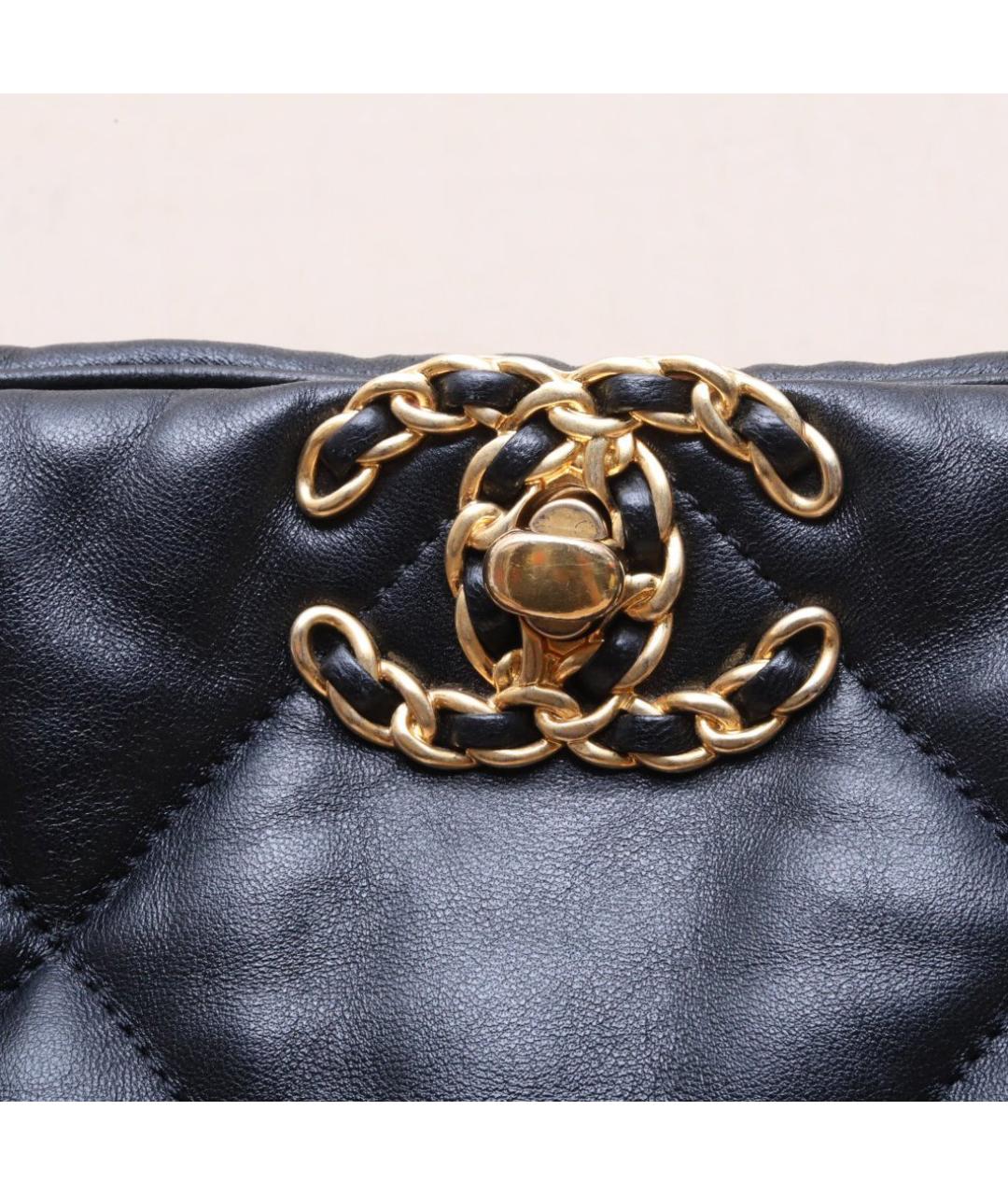CHANEL Черная кожаная сумка тоут, фото 8