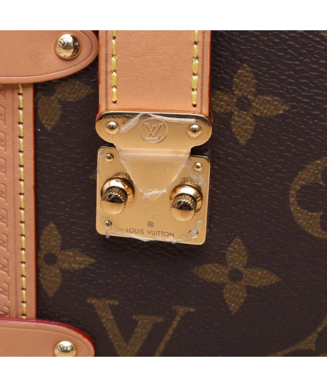 LOUIS VUITTON Коричневая кожаная сумка через плечо, фото 8