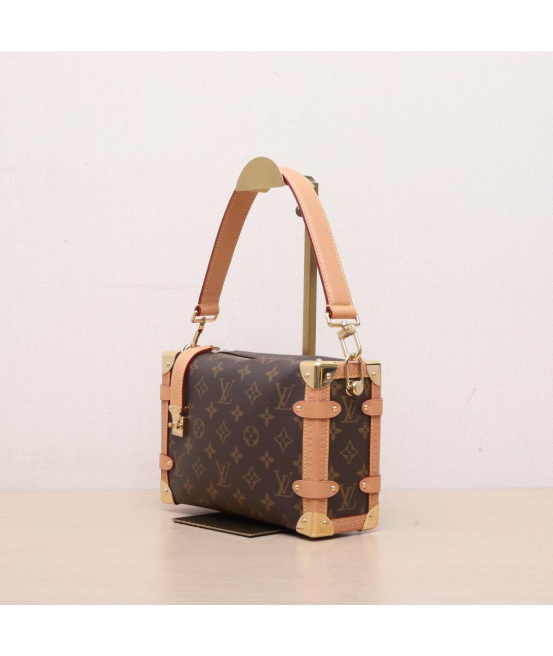 LOUIS VUITTON Коричневая кожаная сумка через плечо, фото 4