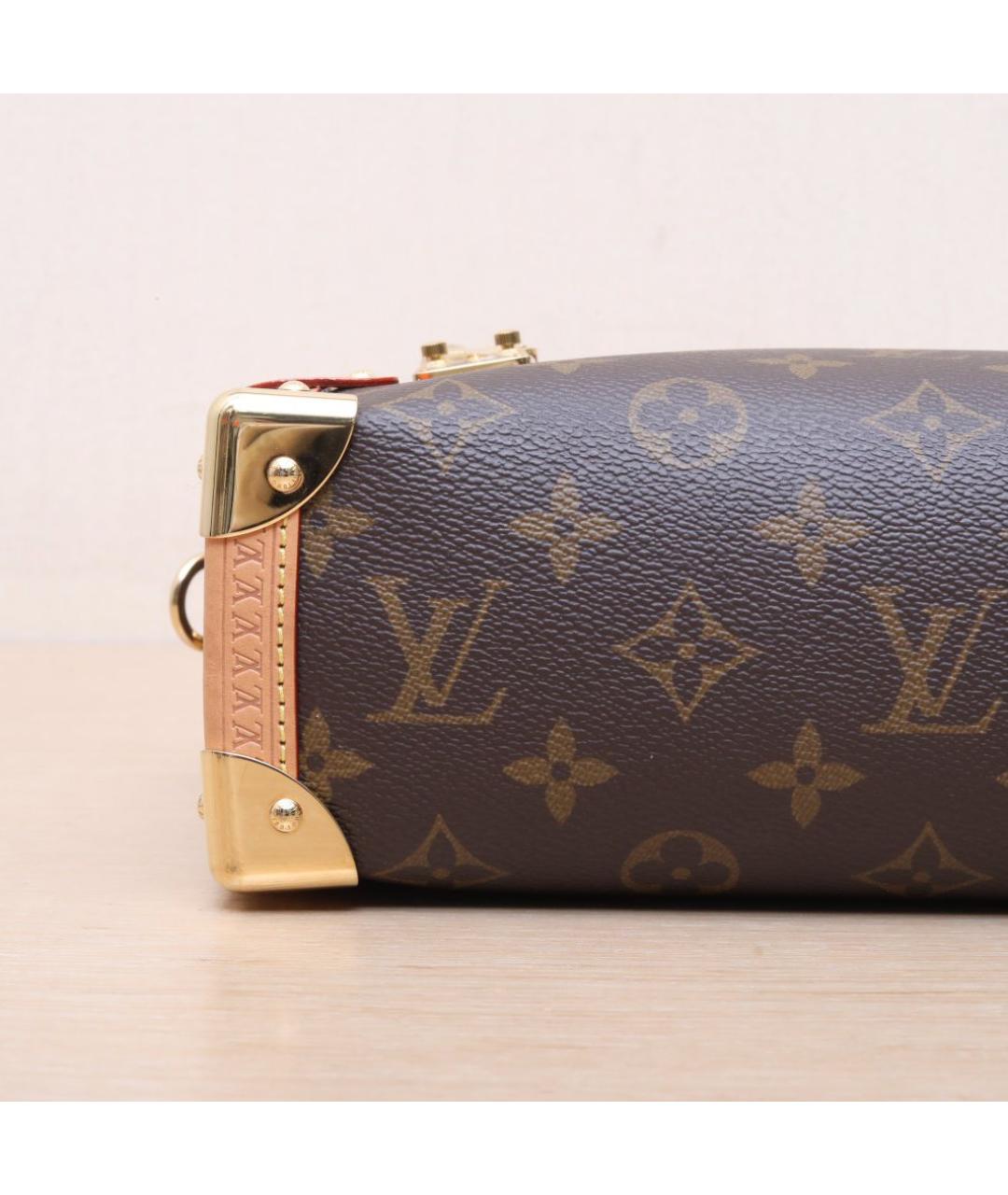 LOUIS VUITTON Коричневая кожаная сумка через плечо, фото 9