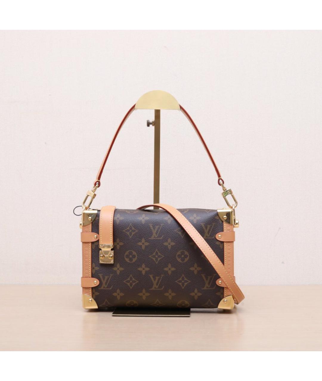 LOUIS VUITTON Коричневая кожаная сумка через плечо, фото 3