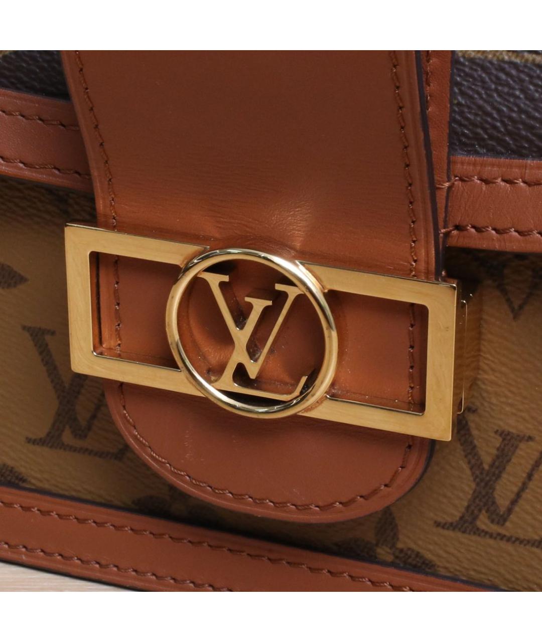 LOUIS VUITTON Коричневая кожаная сумка через плечо, фото 8