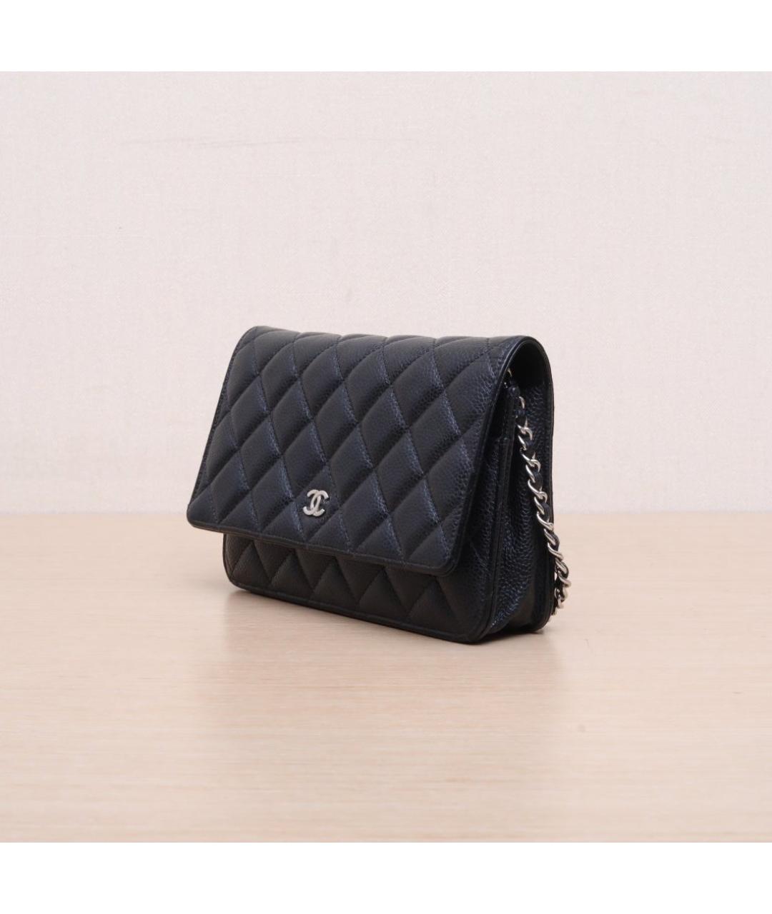 CHANEL Черная кожаная сумка через плечо, фото 4