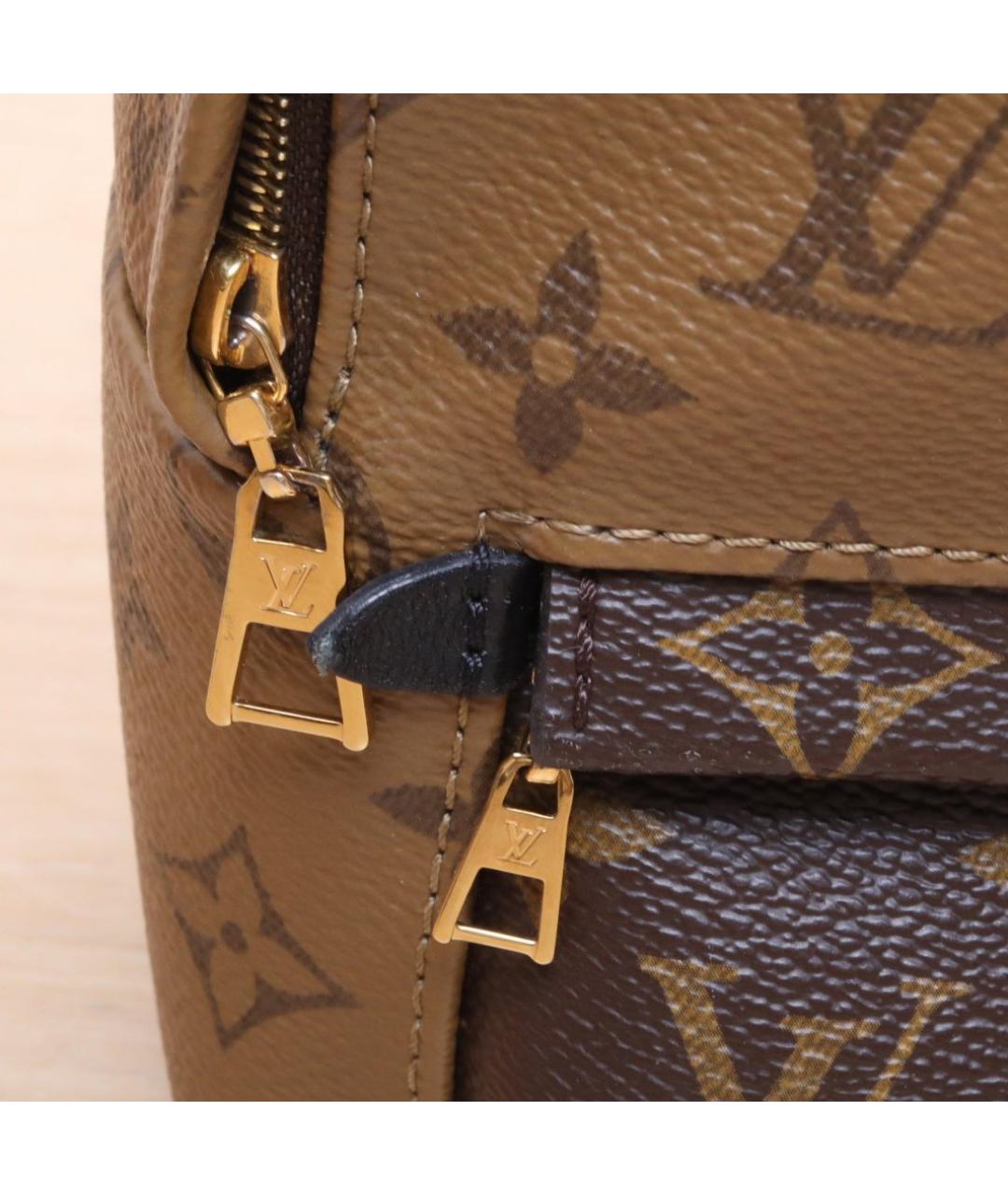 LOUIS VUITTON Коричневый кожаный рюкзак, фото 8