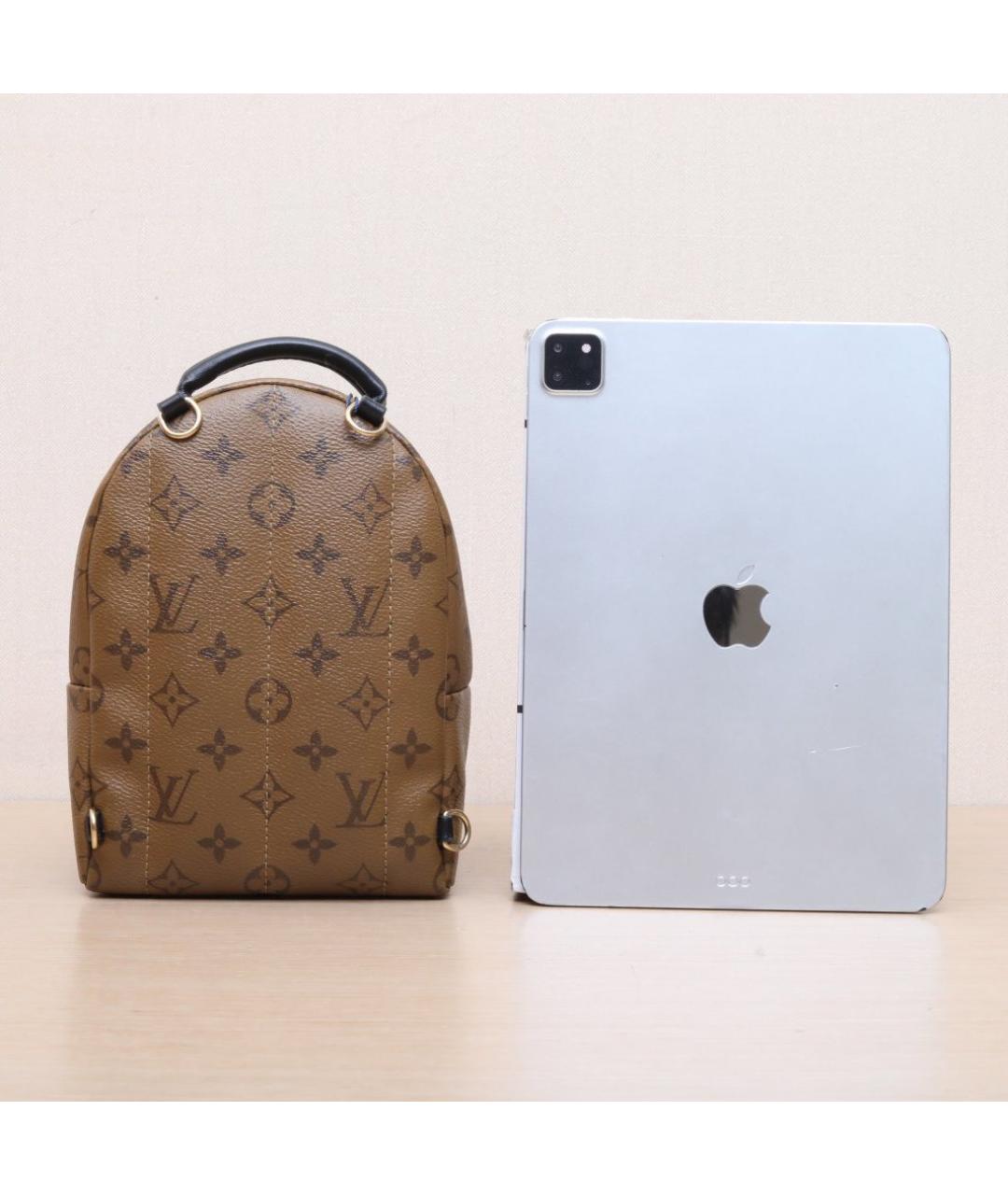 LOUIS VUITTON Коричневый кожаный рюкзак, фото 7