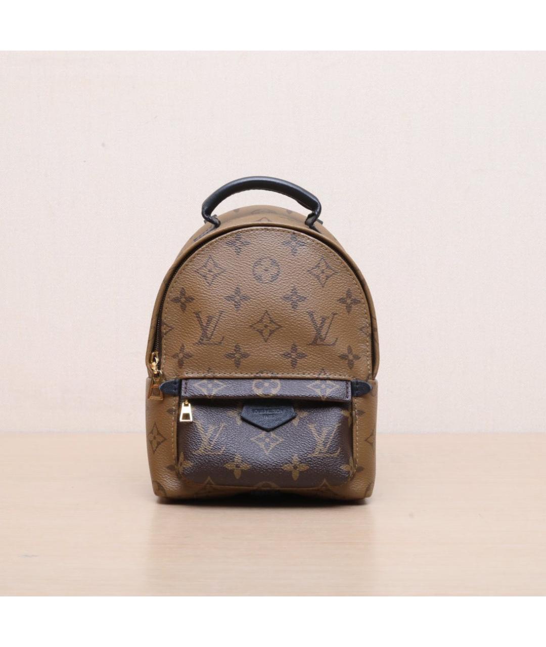 LOUIS VUITTON Коричневый кожаный рюкзак, фото 3