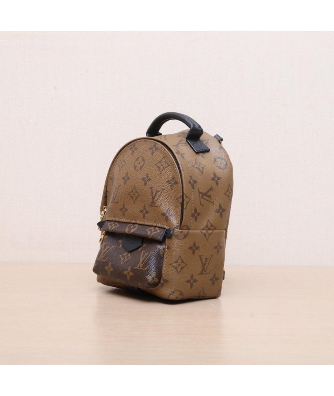 LOUIS VUITTON Коричневый кожаный рюкзак, фото 4