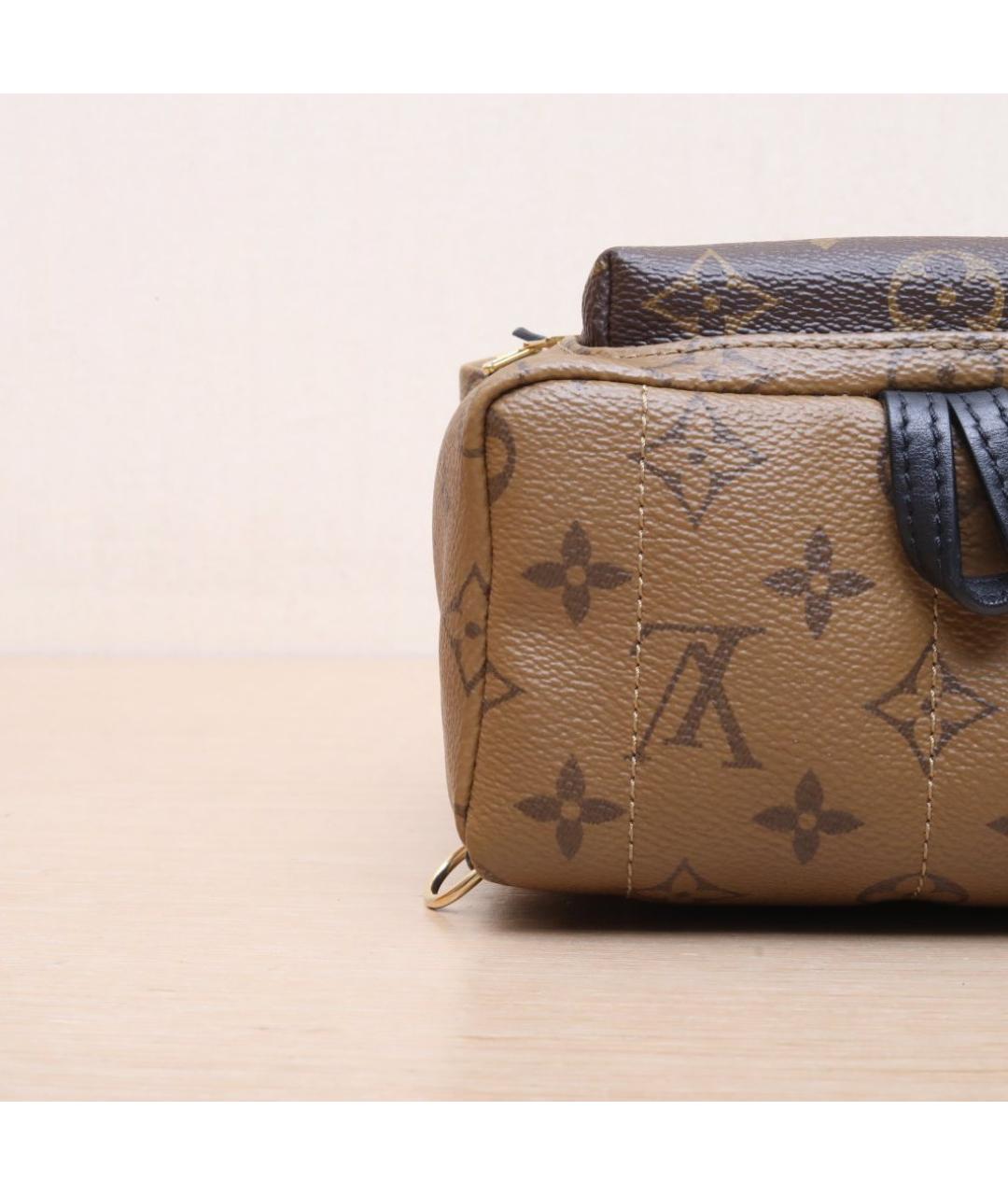LOUIS VUITTON Коричневый кожаный рюкзак, фото 9