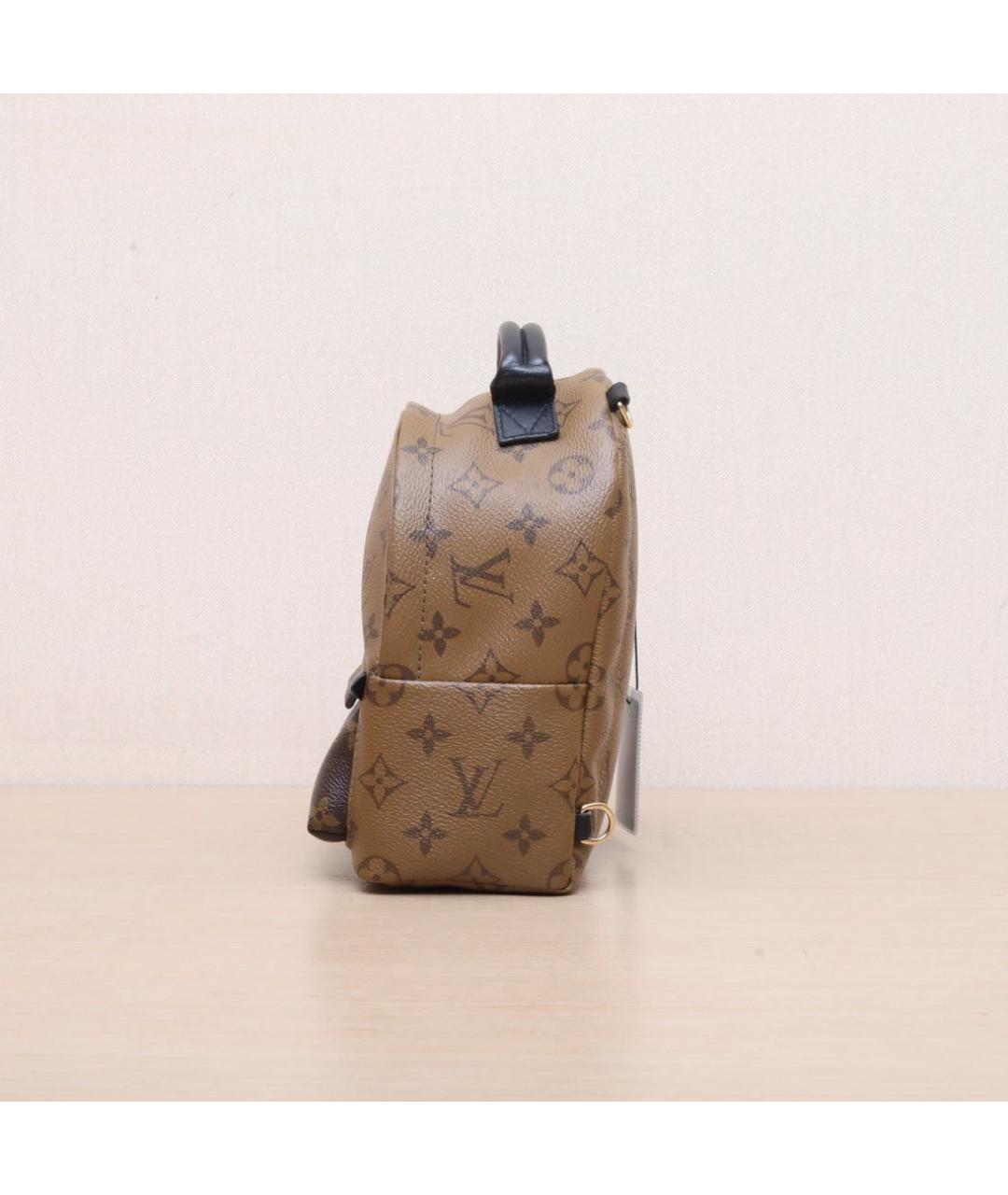 LOUIS VUITTON Коричневый кожаный рюкзак, фото 5